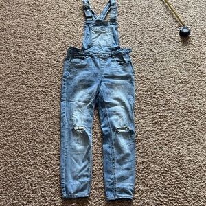Distressed Dollhouse Denim Overalls L